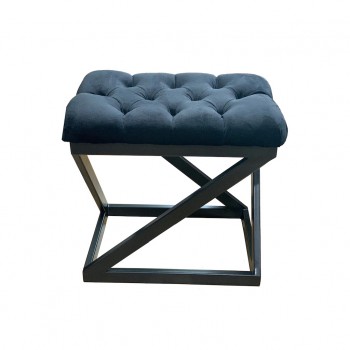 ORIENTED MİNİ PUF - BENCH - METAL AYAKLI-SİYAH